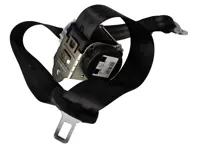 Rear seat belt, Black. Porsche 955 Cayenne >>2005 - 95580305304HCP, 95580305301HCP