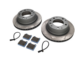 ACHTER Sport Remblokken en Gesleufde Remschijf Pakket. Porsche 911 3.2L 1984-89 - 91135295006, 91135295007