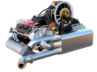 Silencieux actif 1-IN GTk pour Porsches refroidies par air 911 SC, 911S, Carrera 1974 - 1989 - 91111102501, 93011102200, 93011102203, 91111102504, 93011103700, 93011104301, 93011104303 - 1IN_GTK_CENTER, 1IN_GTK_STOCK