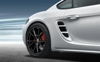 Ensemble de garniture de bouche d'aération latérale amorcé. Porsche 718 Boxster / 718 Caïman - 98204480030, 982853189OK1, 982853190OK1