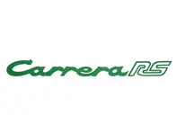 Rear lid 'CARRERA RS' sticker, in Green. Porsche 911 72-73 - 91155903603, 91155903602