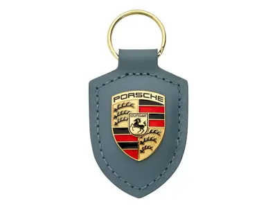Porsche Crest Key Ring, Shore Blue Metallic. - WAP0500400RSAS