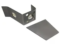 Soporte de bisagra de puerta, superior con placa de refuerzo. Porsche 356 PRE-A - 35649712, 35649711