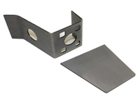 Soporte de bisagra de puerta, superior con placa de refuerzo. Porsche 356 PRE-A - 35649712, 35649711