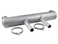 Sportauspuffanlage mit zwei Endrohren. Porsche 356B / 356C Carrera 2 - 69211101700, 58711101700 - 1620615700, PO-92762