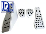 Juego de reposapiés y aleación de pedales para Porsche 911 / 964 / 993 para automóviles con volante a la izquierda DesignTek - 96442311100, 96442311101, 96442358300, 91442321000