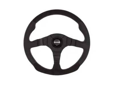 Stuur dark fighter zwart / zwart alcantara- Momo