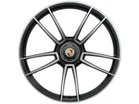 Centre lock Turbo S rear alloy wheel in Black finish 21' 11J ET66 (Winter) - 992601025AB041