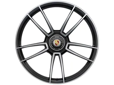 Llanta de aleación trasera Center Lock Turbo S en acabado Black 21" 11J ET66 (Invierno) - 992601025AB041