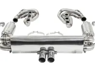 CARGRAPHIC GT Sportauspuffanlage mit ID45 GT Krümmer, ohne Heizung, GT3-Optik. Passend für Porsche 964 Carrera 2/4/RS - 96411104504, 96411104605, 96411104502, 96421103905, 96421103932, 96421104004
