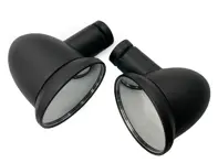 Set specchietti proiettile in alluminio - montaggio Wing Window. Porsche 911 / 964 / 993 - 91173101310, 91173101410, 96473190101, 96473190100, 90173111100 - WingWindowBlack_BulletMirrors, WingWindowChrome_BulletMirrors