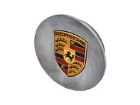 Radkappe Spiegelglanz mit goldenem Wappen für Porsche - 99636130312