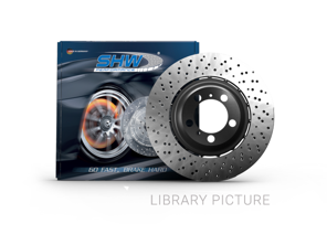 Bremsscheibe Hinten, gelocht Monoblock, 322x28mm. Porsche 993 - 99335204500, 99335204600 - PRL39937, PRR39938