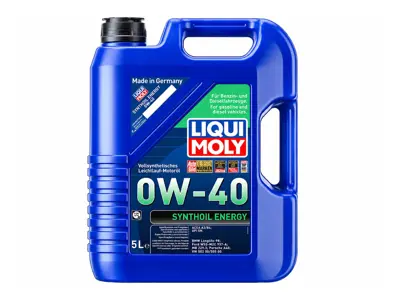 Huile moteur 100% synthétique LIQUI MOLY Synthoil Energy 0W-40 - 1L / 5L - 9514, 9515