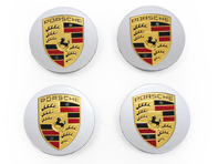 Tapacubos con escudo de color para Porsche Macan (juego de 4) - 00004460713, 00004460513