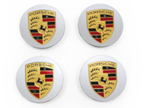 Radkappen mit farbigem Wappen für Porsche Macan (4er-Set) - 00004460713, 00004460513