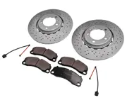 Front Brake Pad And Brake Disc Package. Porsche 992.2 Carrera 2 3.0ltr - 9P1615301J, 9P1615302J, 9P1615301, 9P1615302