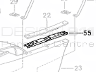 Rear bumper retaining strip lateral. Porsche 993 1994-98 - 99350563500