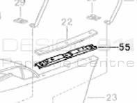 Rear bumper retaining strip lateral. Porsche 993 1994-98 - 99350563500
