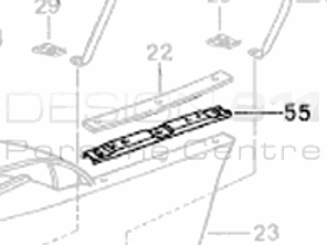 Bande de retenue de pare-chocs arrière latérale. Porsche 993 1994-98 - 99350563500