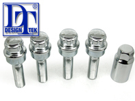 锁定车轮螺栓套件（超长）。镀铬，适用于保时捷 - 99736198009, PAF009593, 99136105700, WHT006980C, WHT006980A, 9A700698000