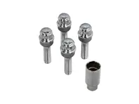 Locking wheel bolt kit (Extra long). Chrome plated for Porsche - 99736198009, PAF009593, 99136105700, WHT006980C, WHT006980A, 9A700698000