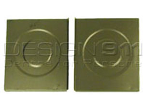 Achterwand accubak (2 stuks). Porsche 356 (1950-55) - 64450103600 - P114, PP114