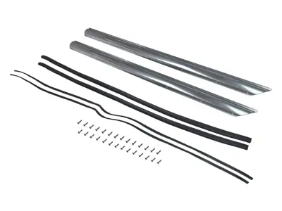 Modanature sottoporta laterali + guarnizioni in gomma. Set di 2 Porsche 911 1969-73 - 90155910553, 901.559.105.53, 901 559 105 53 90155910653, 901.559.106.53, 901 559 106 53 9999111984B, 999.911.198.4B, 999 911 198 4B - CB.022.001, 9388, 1686500506