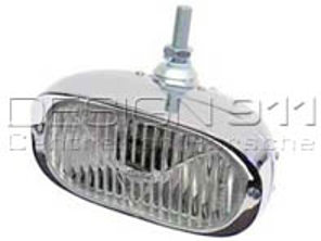 Fog lamp, Clear. Porsche 356 / 911 / 912 60-68 - 64463120100, PCG63120100 - JG.201.00, 1695200102