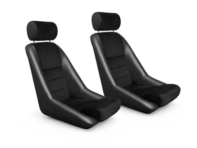 Sedili avvolgenti Nürburgring, neri/velluto a coste, SET DI 2. Porsche 356 / 911 / 912 / 964 1950–94