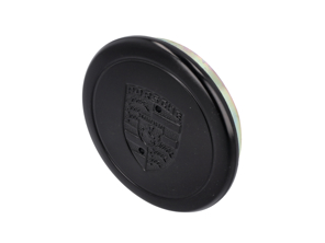Tapacubos "Fuchs" con escudo en relieve en metal negro para Porsche - 91136103228, 911 361 032 28