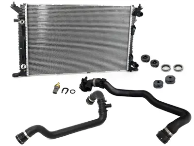Kit de circuit de refroidissement (eau et tuyaux) pour Porsche Macan 95B 2.0L - 9A712125110, 95B122101A, 95B122101K, 95B121109F, 95B121109J