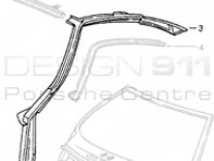 Toit et un Post Surround. Porsche 993 1994-98 - 99350202900GRV, 99350203000GRV