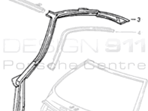 Tetto e Post Surround. Porsche 993 1994-98 - 99350202900GRV, 99350203000GRV