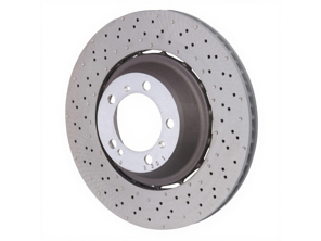 Disco freno posteriore, leggero, forato e con fossette, 380x30 mm. Porsche 991 Turbo. - 99135240700, 99135240800, 99135240803, 99135240703 - PRL49917, PRR49918