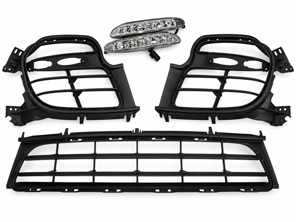 Front Bumper Inserts and Lights for 997505997028 GT2 lOOK