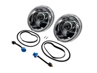 Kit de conversión de faros delanteros LED LHD con reflector cromado y lentes transparentes. Porsche 911 / 964 - 91163102400, 91163111300, 90163110100 - EL13 CR.RCL.BLK, EL13 CR.RCL.CR, EL13 CR.RCL.PR