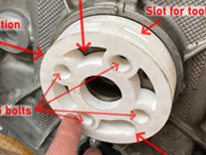 Attrezzo montaggio paraolio principale posteriore per Porsche Boxster e 911 M96/M97 - 0PB105249/2, 99911349040, 99710121201, 0PB105249, 0PB105249/1