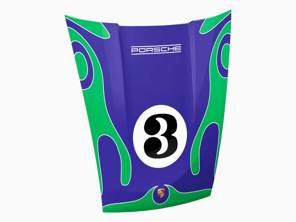 911 引擎盖墙面艺术 - 马提尼赛车迷幻