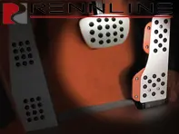 Rennline aluminium 2-delige pedaalset met rubberen grip. Porsche 944/924/968/996/997/Boxster/Cayman/991/Panamera TIPTRONIC/PDK - P7162, P71.62