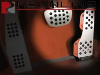 Rennline Aluminium 2-teiliges Pedalset Gummigriff. Porsche 944/924/968/996/997/Boxster/Cayman/991/Panamera TIPTRONIC/PDK - P7162, P71.62