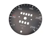 Speedo Scale for Conversion from miles to km/h (250 KM/H)for Porsche 911 69-74 (250KM/H) - 91164150100, 911886-02