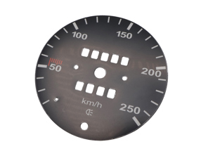 Speedo Scale for Conversion from miles to km/h (250 KM/H)for Porsche 911 69-74 (250KM/H) - 91164150100, 911886-02