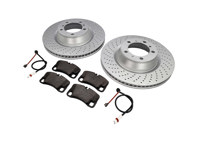 ACHTER Remschijf 350 mm & Remblokken. Porsche 997 GT3 2010>> - 99735240698, 99735240598