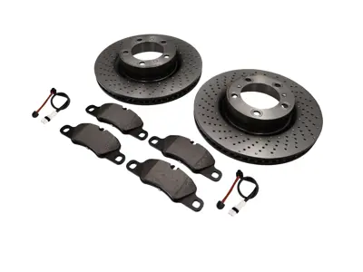 FRONT Brake Pads and Brake Disc Package Porsche 997 3.6L C2 - 99735140101, 99735140201, 99735193806, 99761276902