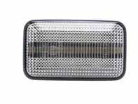 Side repeaters square sequential side marker, Clear. Porsche 924/ 944/ 968/ 993/ 964/ 911 - 4A0949101