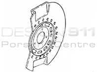 Piastra di copertura del disco freno ANTERIORE. Porsche 964 RS - 96435180380, 96435180480