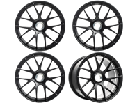 Titan 7 锻造 T-S7 7Y 辐条中心锁合金车轮组机械黑色。保时捷 991 GT3 RS - TS702095052CLMB, TS702112548CLMB