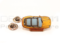 Pin Badge 'Porsche 993 Targa - Sportfahrschule' Naranja