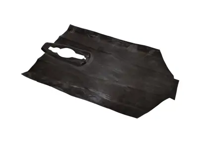 Rubber tunnel mat (heat lever). Porsche 356 C & 356 C SC (1964-65) - 64455111107, 64455101107 - NLA55111101